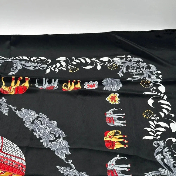 Jim Thompson Vintage Large Thai Silk Elephant Print-Beautiful-Frame It! - Picture 3 of 5